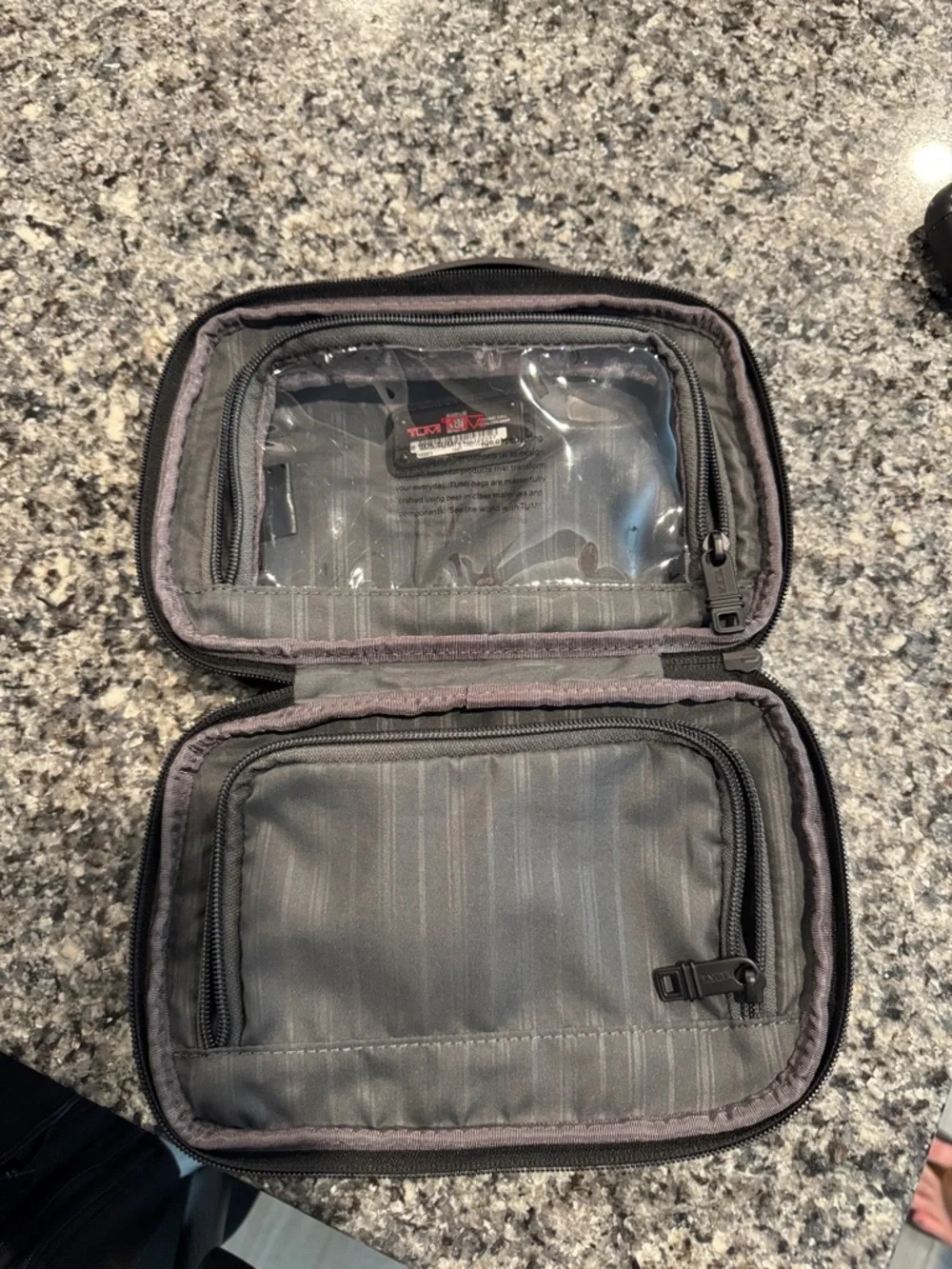 Tumi Black Travel Toiletry Pouch